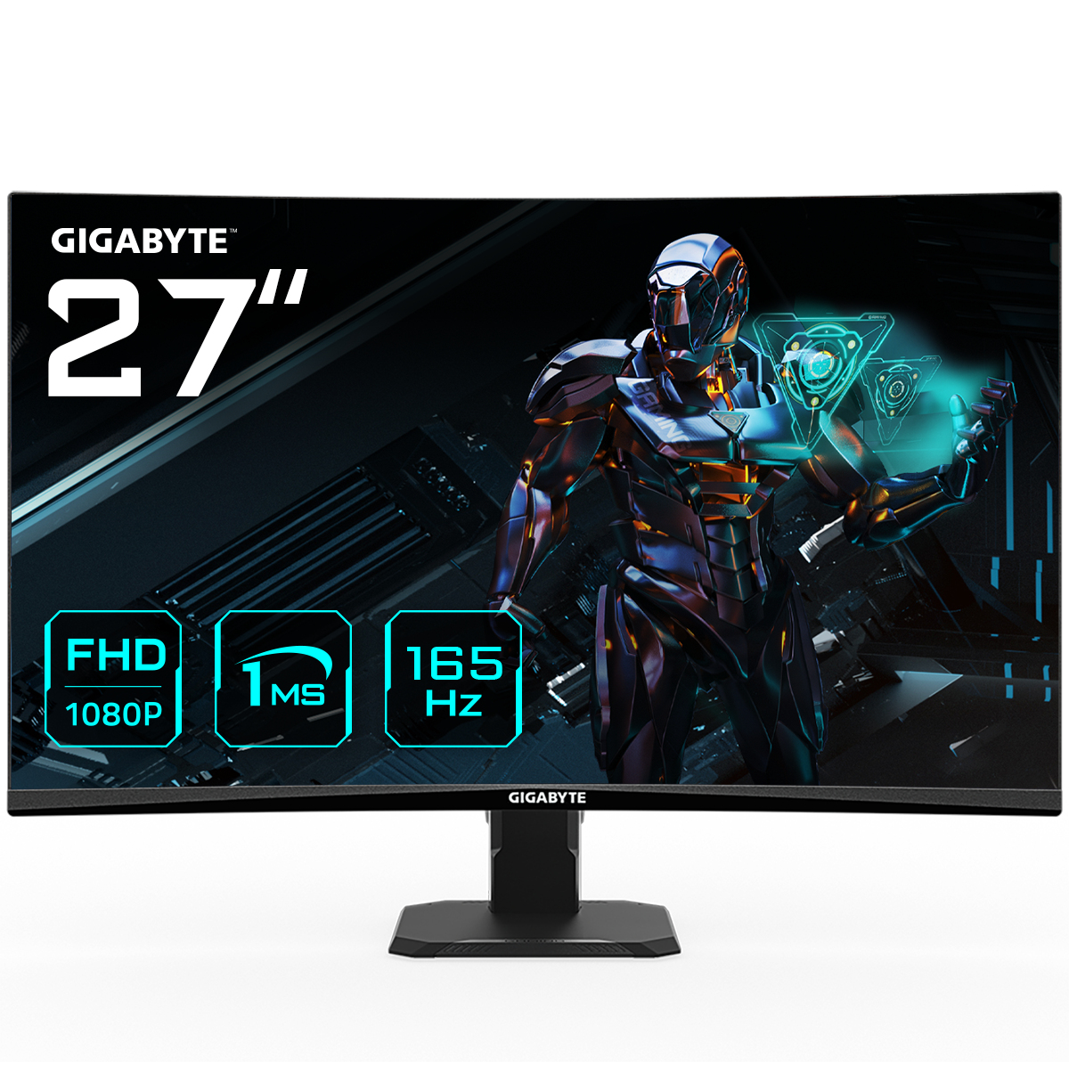 GS27F Écran gaming 27" FHD - 1920 x 1080, 165Hz, 1ms, 300 cd/m², FreeSync Premium, HDR Ready, HDMI 2.0, DisplayPort 1.4