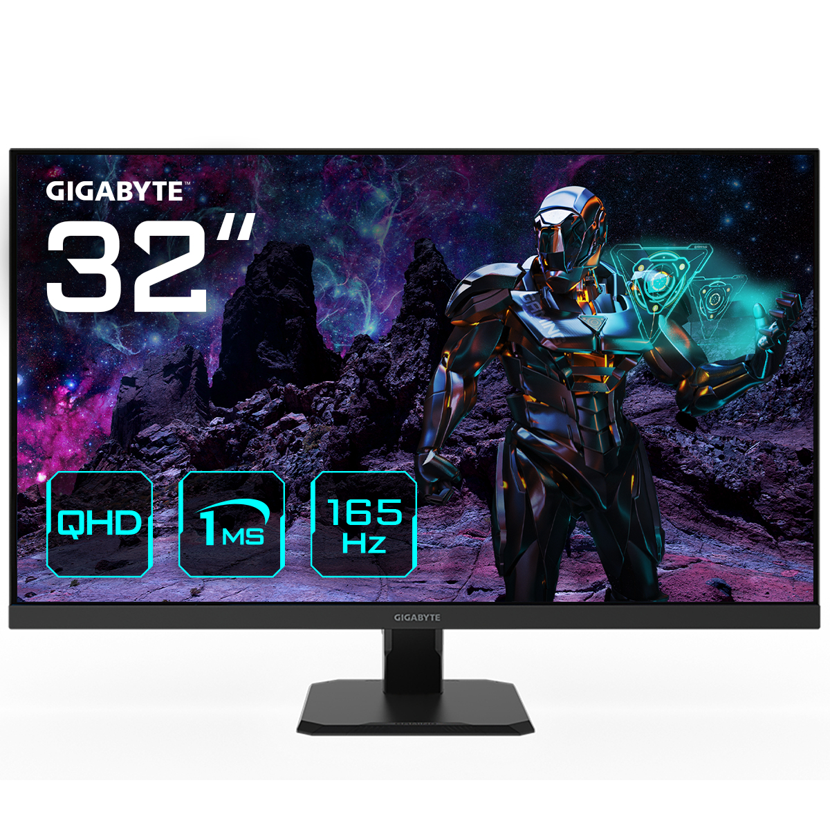 GS32Q Moniteur de jeu 31,5" QHD - 2560 x 1440, 165Hz, 1ms, 300 cd/m², FreeSync Premium, HDR Ready, HDMI 2.0, DisplayPort 1.4