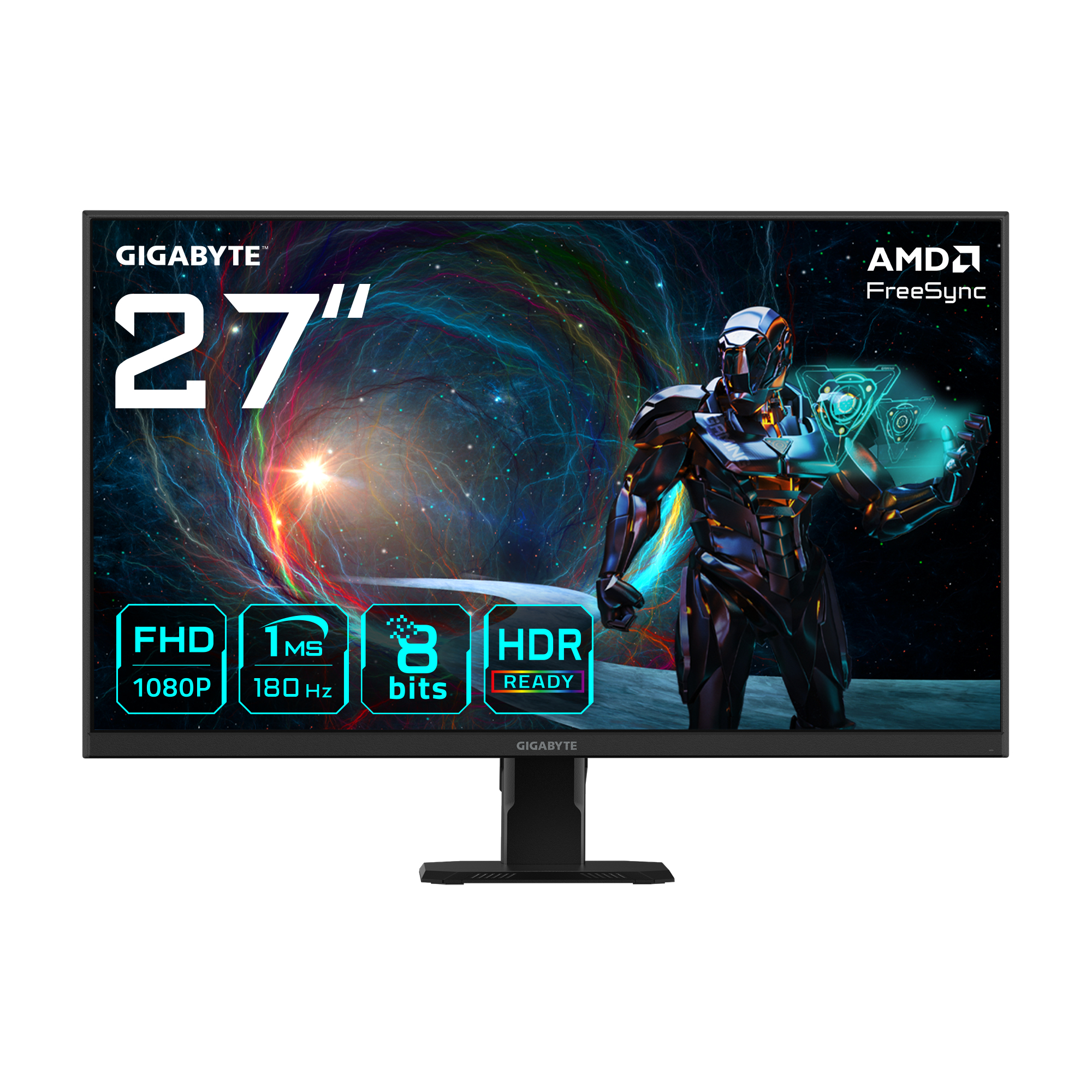 GS27FA Moniteur de jeu 27" FHD - 1920 x 1080, 180Hz, 1ms, 300 cd/m², FreeSync, HDR Ready, HDMI 2.0