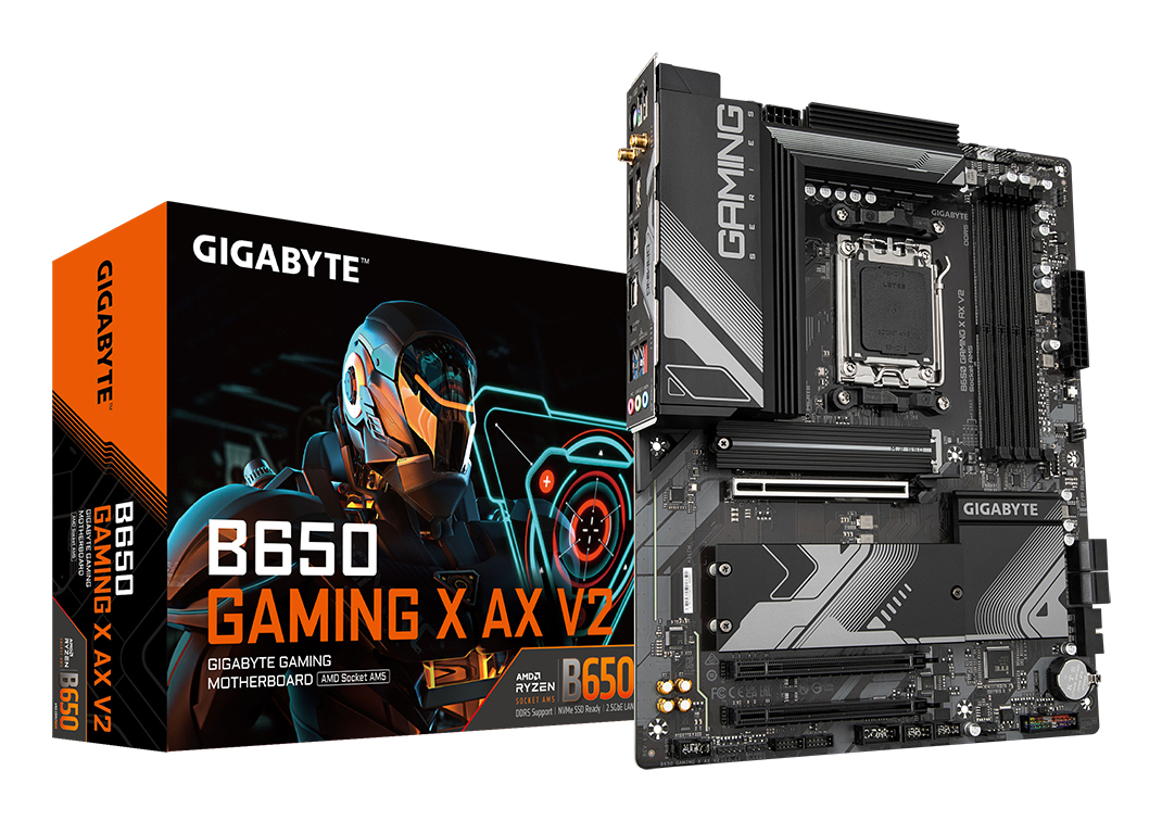 B650 GAMING X AX V2 Carte mère - AMD Ryzen série 9000, VRM 8+2+2 phases, jusqu'à 8000 MHz DDR5 (OC), 1xPCIe 5.0 + 2xPCIe 4.0 M.2, LAN 2,5 GbE, WIFI 6E, USB 3.2 Gen 2