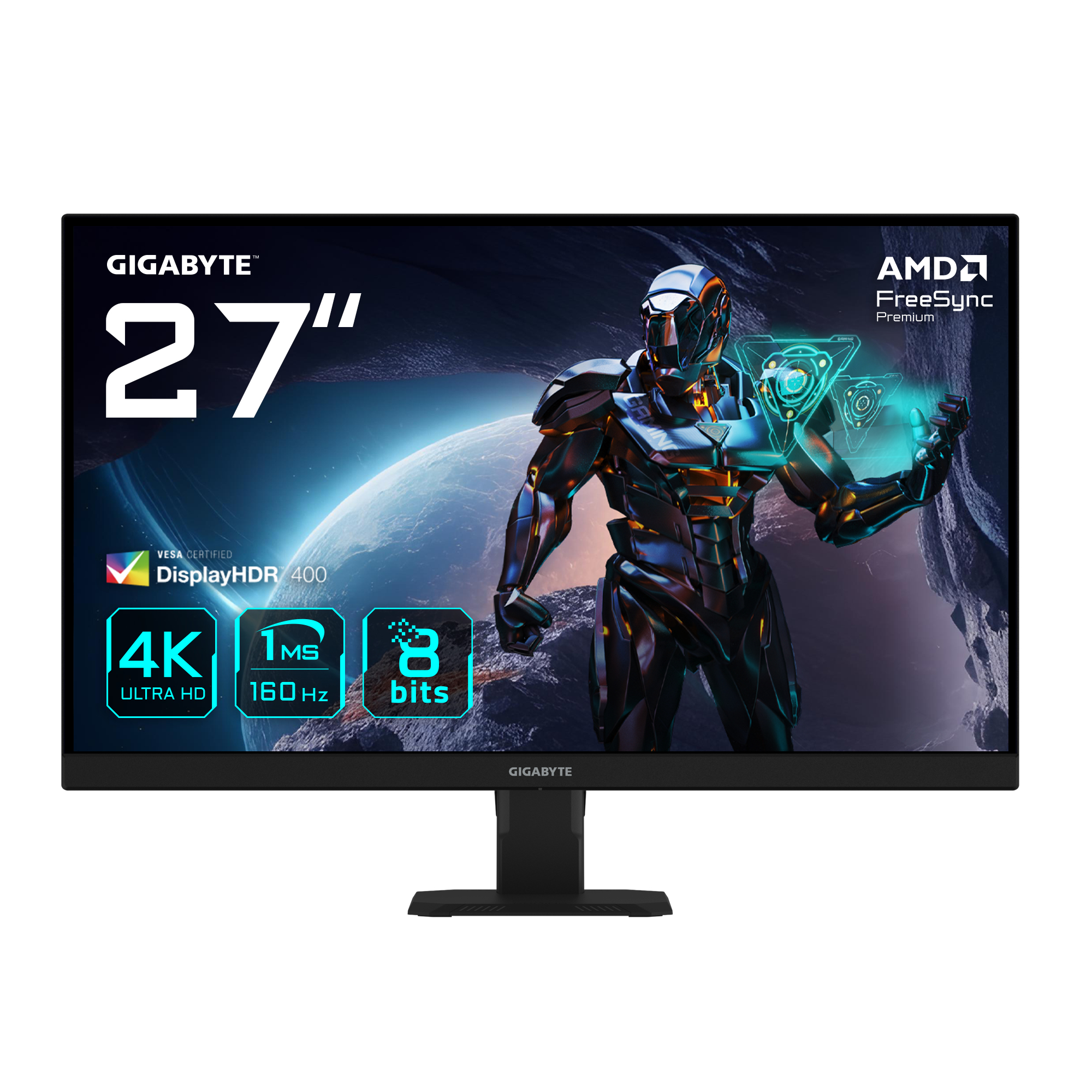 GS27U 27" Moniteur de jeu UHD - 3840 x 2160, 160Hz, 1ms, 350 cd/m², Display HDR400, HDMI 2.1, DisplayPort 1.4