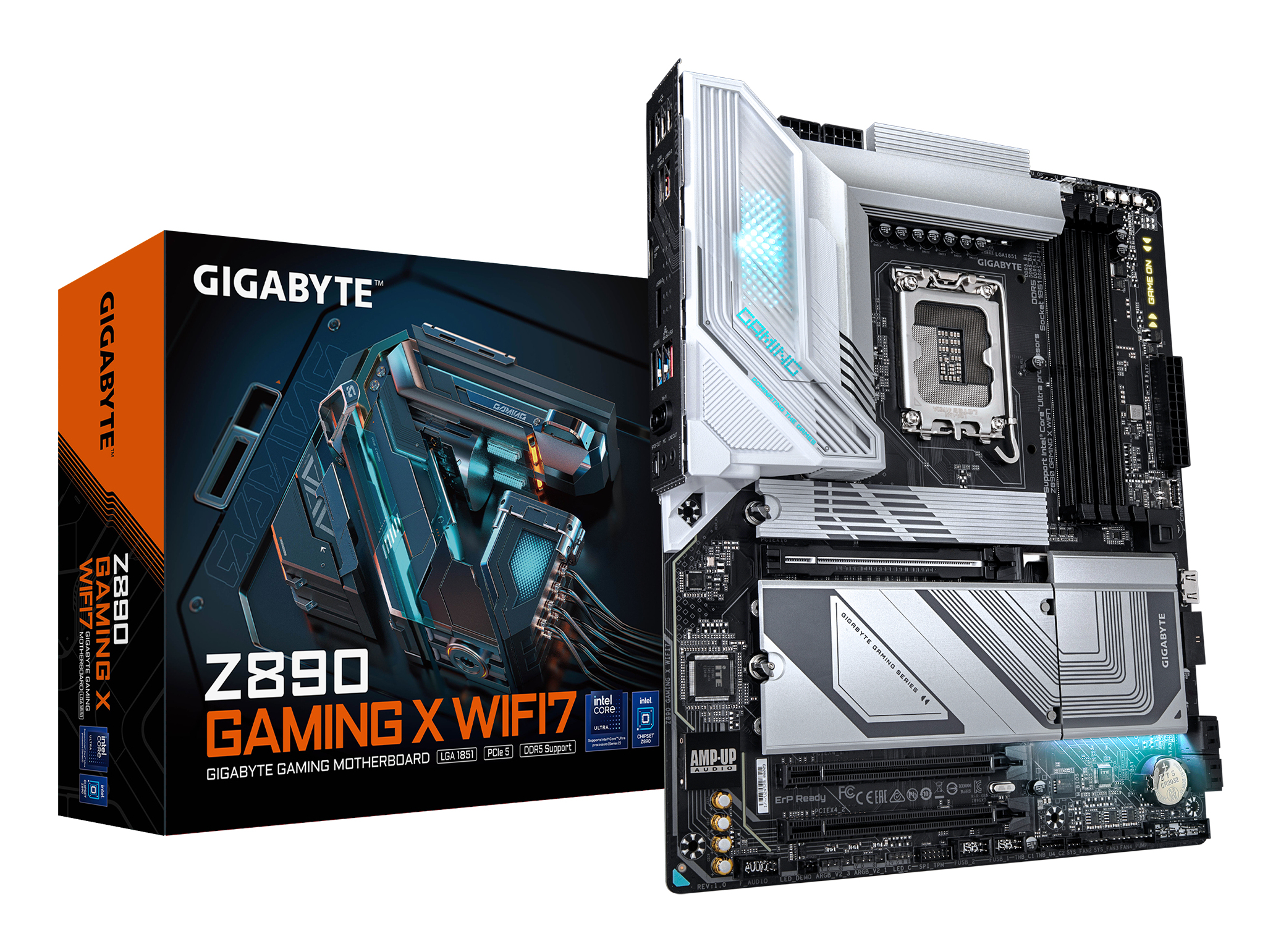 Carte mère Z890 GAMING X WIFI7 - Prend en charge les processeurs Intel Core Ultra (Série 2), VRM à 16+1+2 phases, jusqu'à 8800MHz DDR5 (OC), 1xPCIe 5.0 + 3xPCIe 4.0, Wi-Fi 7, LAN 2.5GbE, USB 4
