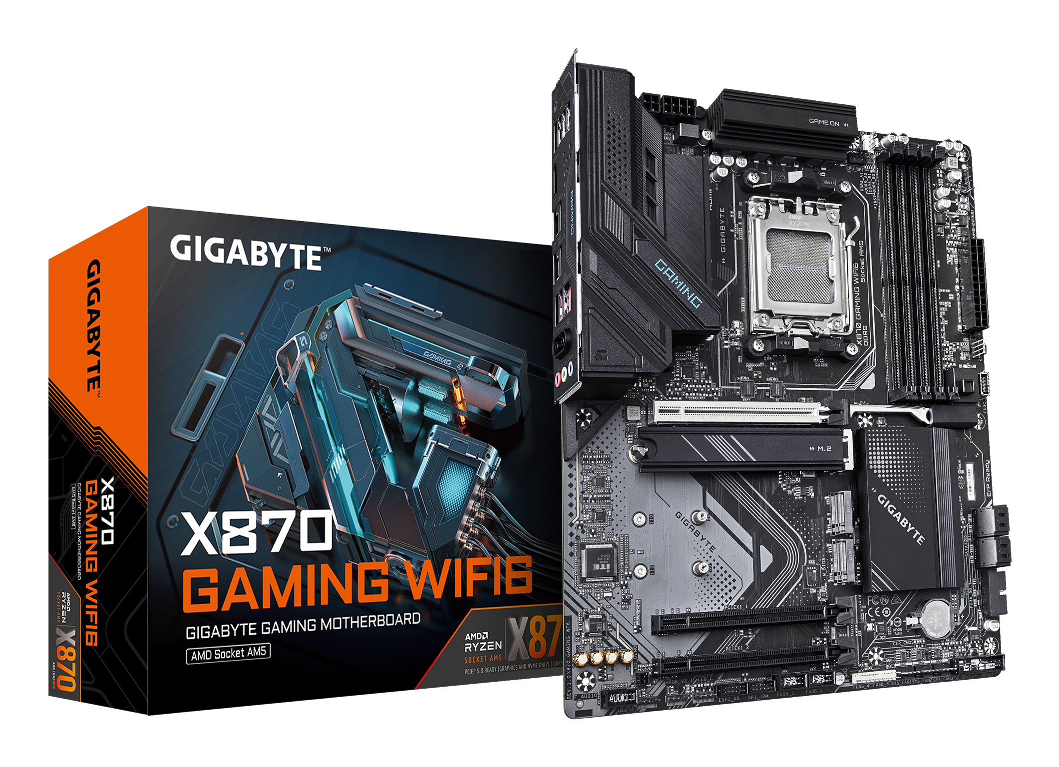 X870 GAMING WIFI6 Carte Mère - Prend en charge les processeurs AMD Ryzen 9000, 8+2+2 phases VRM, jusqu'à 8000MHz DDR5 (OC), 1xPCIe 5.0 + 2xPCIe 4.0, Wi-Fi 6, LAN 2,5GbE, USB 4