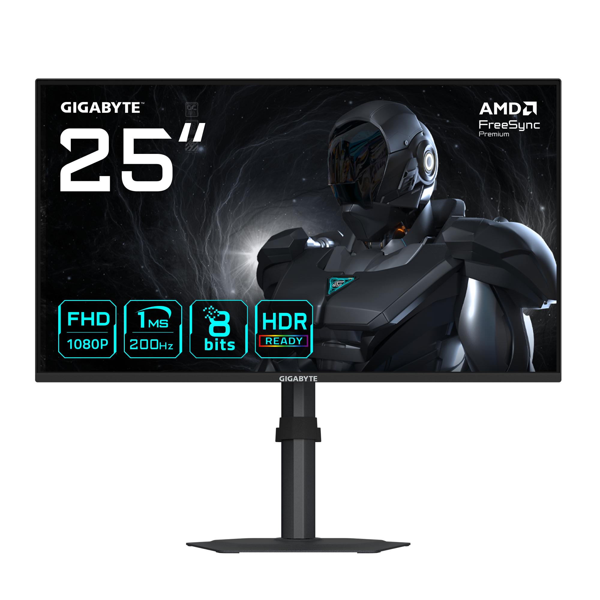 G25F2 Moniteur Gaming 24,5" FHD – 1920 x 1080, 200Hz, 1ms, 300 cd/m², DisplayHDR 10, HDMI 2.0, DisplayPort 1.4