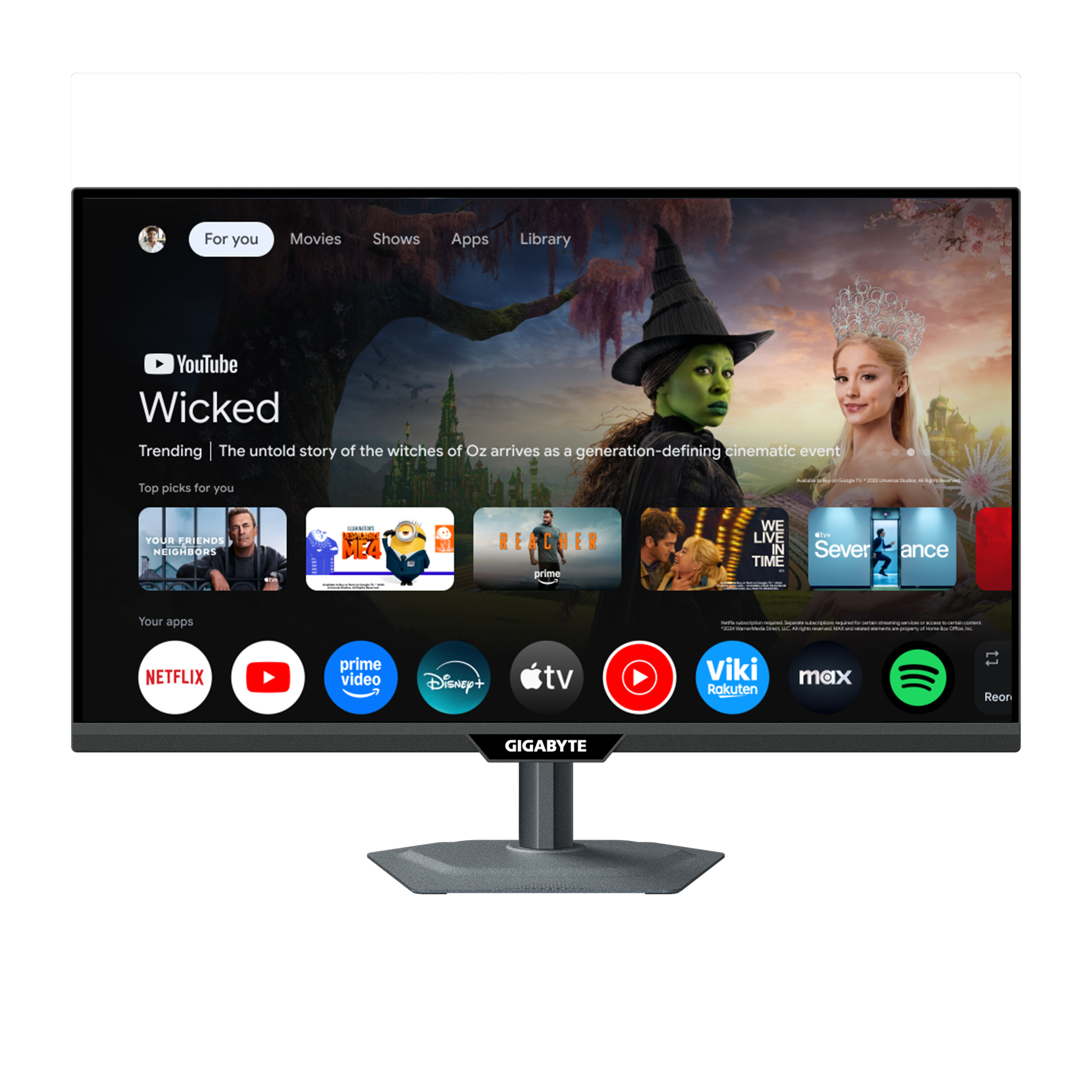 M27QS Moniteur Intelligent 27” 2K QHD - Google TV, Affichage sans fil, 2560 x 1440, 180Hz, 1ms, 350 cd/m², FreeSync, Display HDR400, HDMI 2.0, DisplayPort 1.4