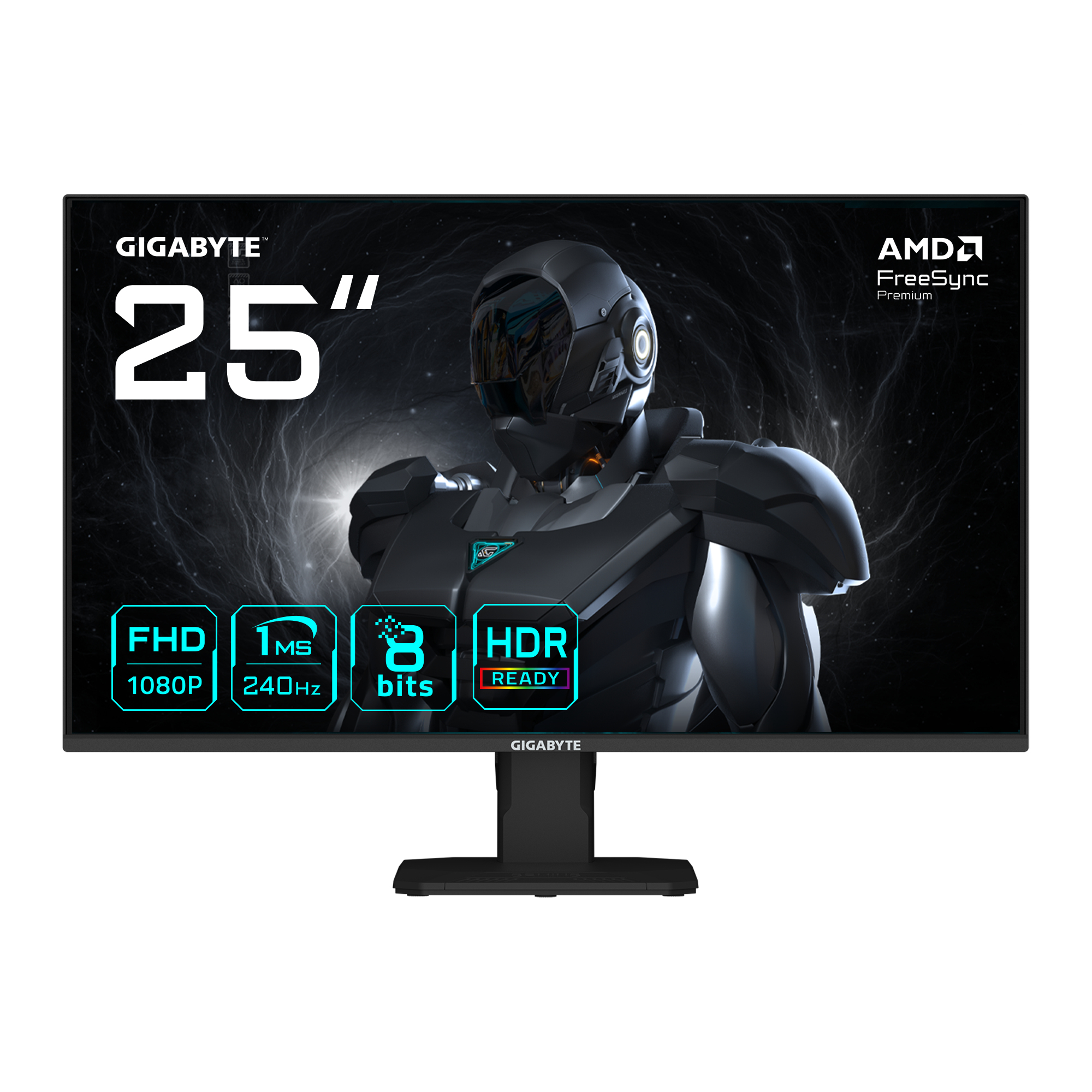 GS25F2A Écran Gaming 25" FHD - 1920 x 1080, 200Hz, 1ms, 300 cd/m², Display HDR 10, HDMI 2.0, DisplayPort 1.4