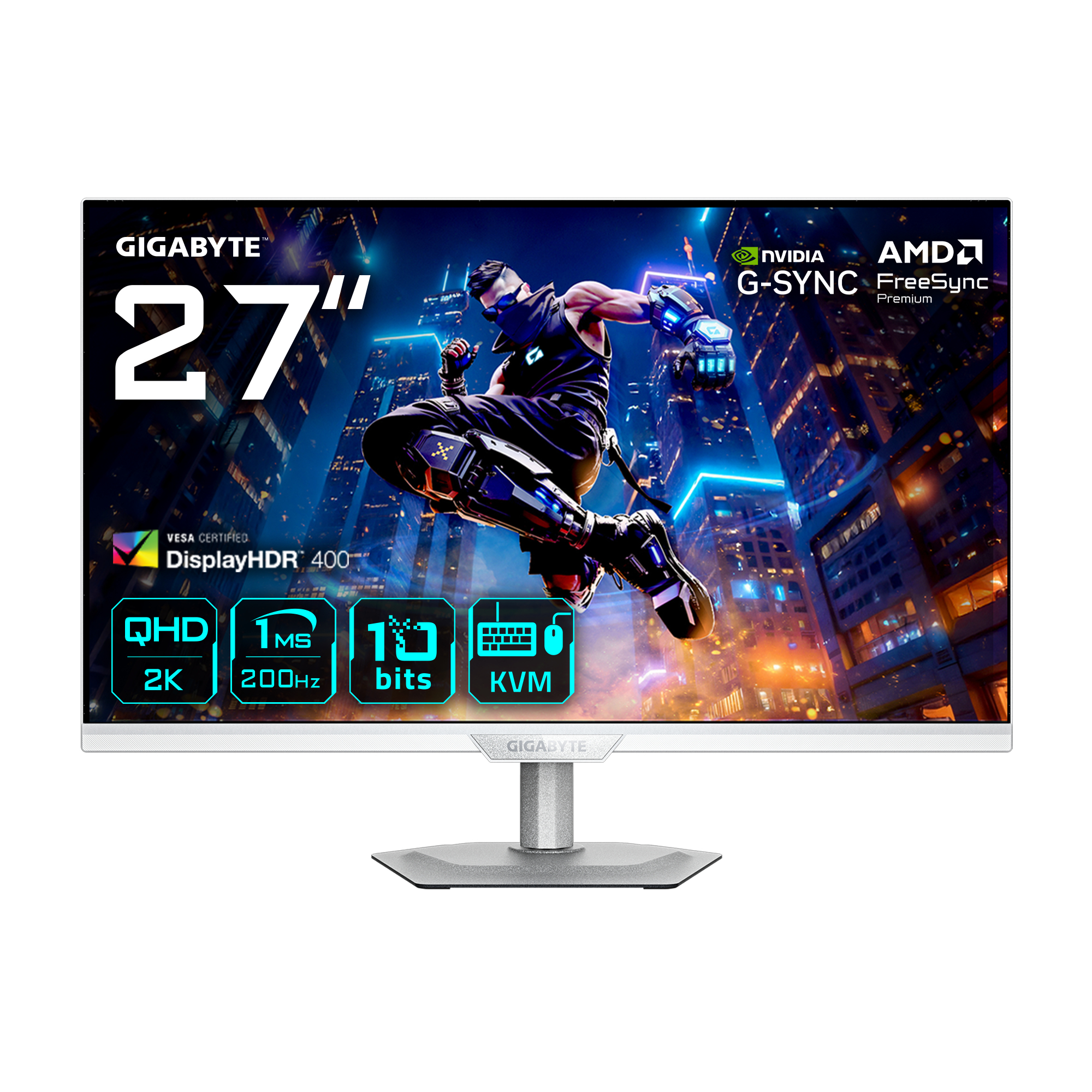 M27Q2 QD ICE Moniteur de Jeu 27” QHD - 2560 x 1440, 200Hz, 1ms, 350 cd/m², FreeSync Premium, Display HDR400, HDMI 2.0, DisplayPort 1.4