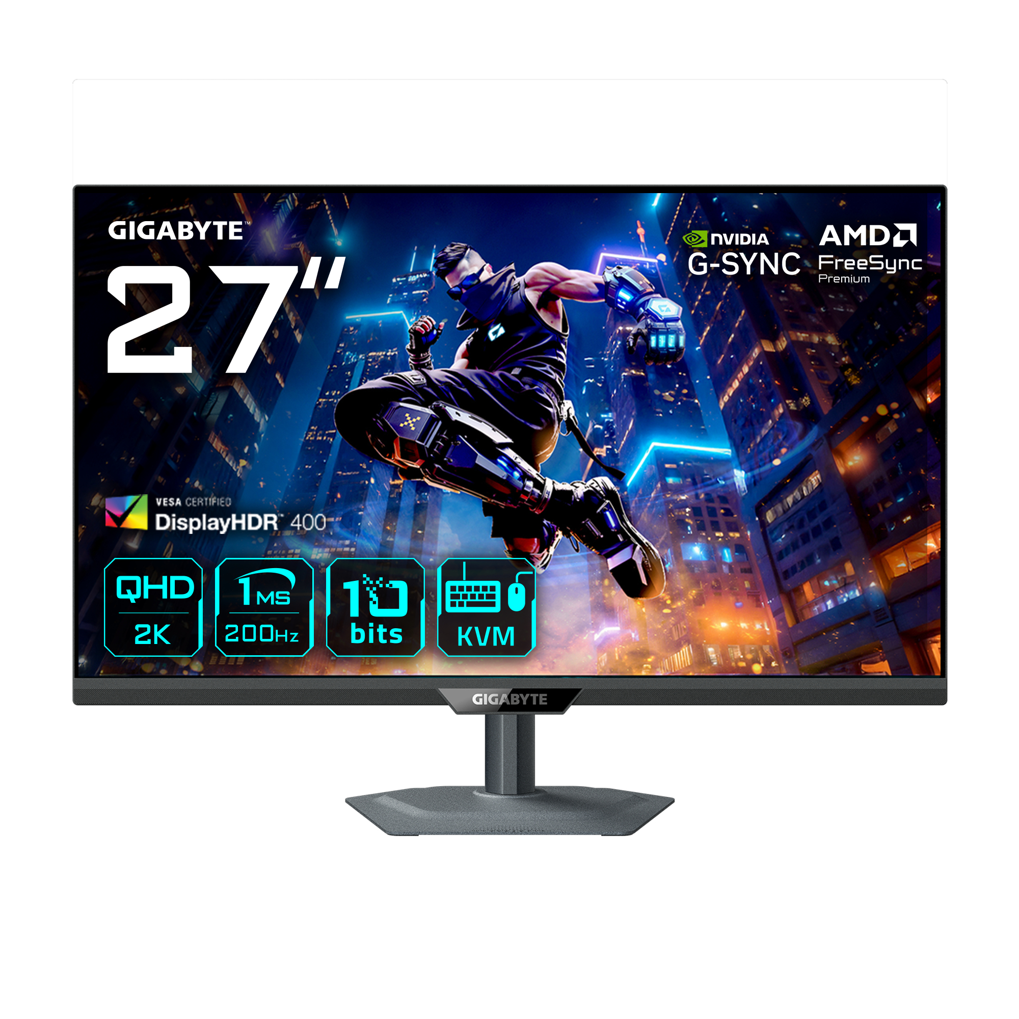 M27Q2 QD Moniteur de Jeu 27” QHD - 2560 x 1440, 200Hz, 1ms, 350 cd/m², FreeSync Premium, Display HDR400, HDMI 2.0, DisplayPort 1.4