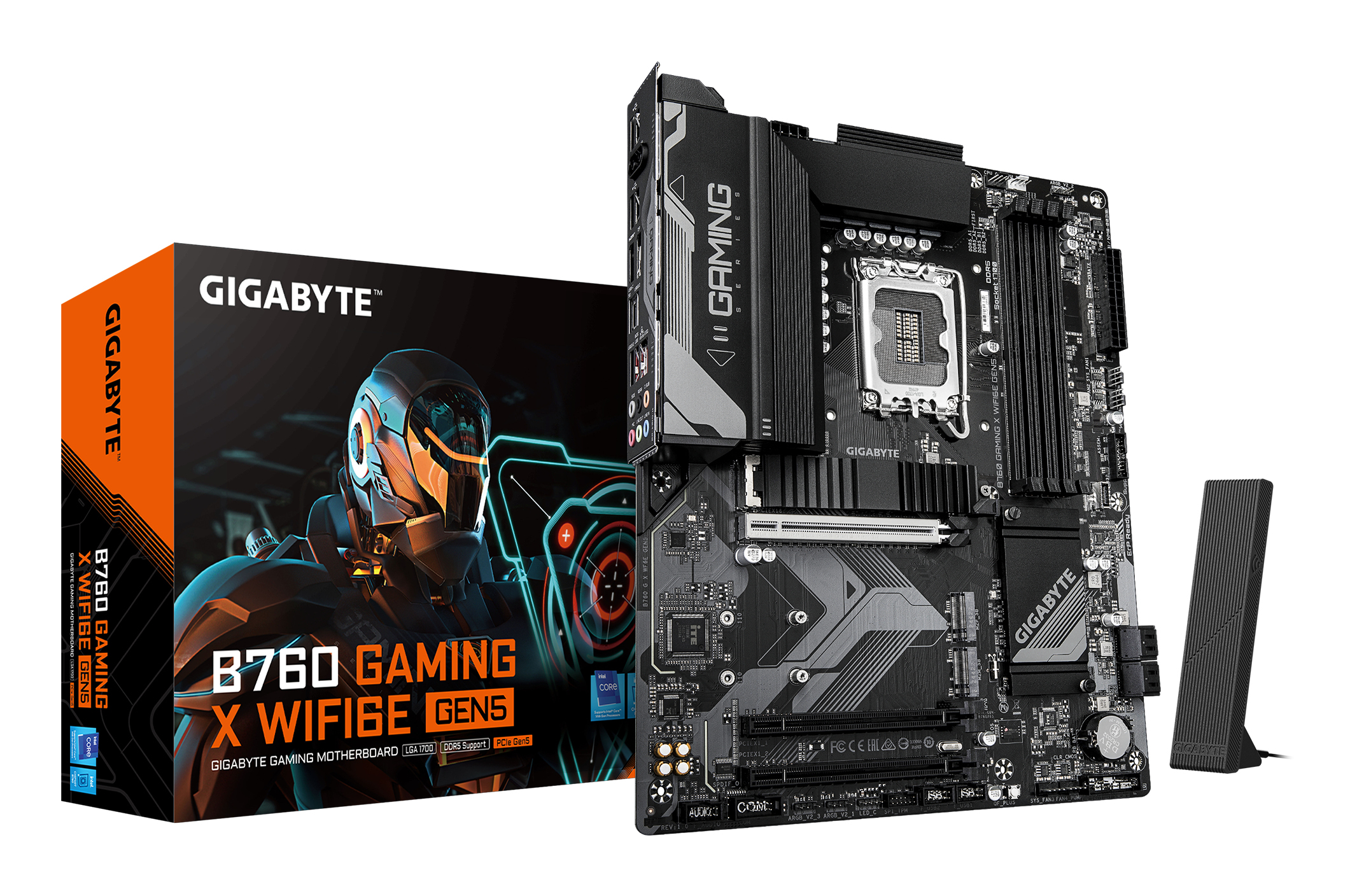 B760 GAMING X WIFI6E GEN5 Carte Mère – Compatible avec les processeurs Intel Core 14e génération, VRM 8+1+1 phases, jusqu’à 5600 MHz DDR5, 3 x M.2 PCIe 4.0, Wi-Fi 6E, LAN 2.5 GbE, USB 3.2 Gen 2