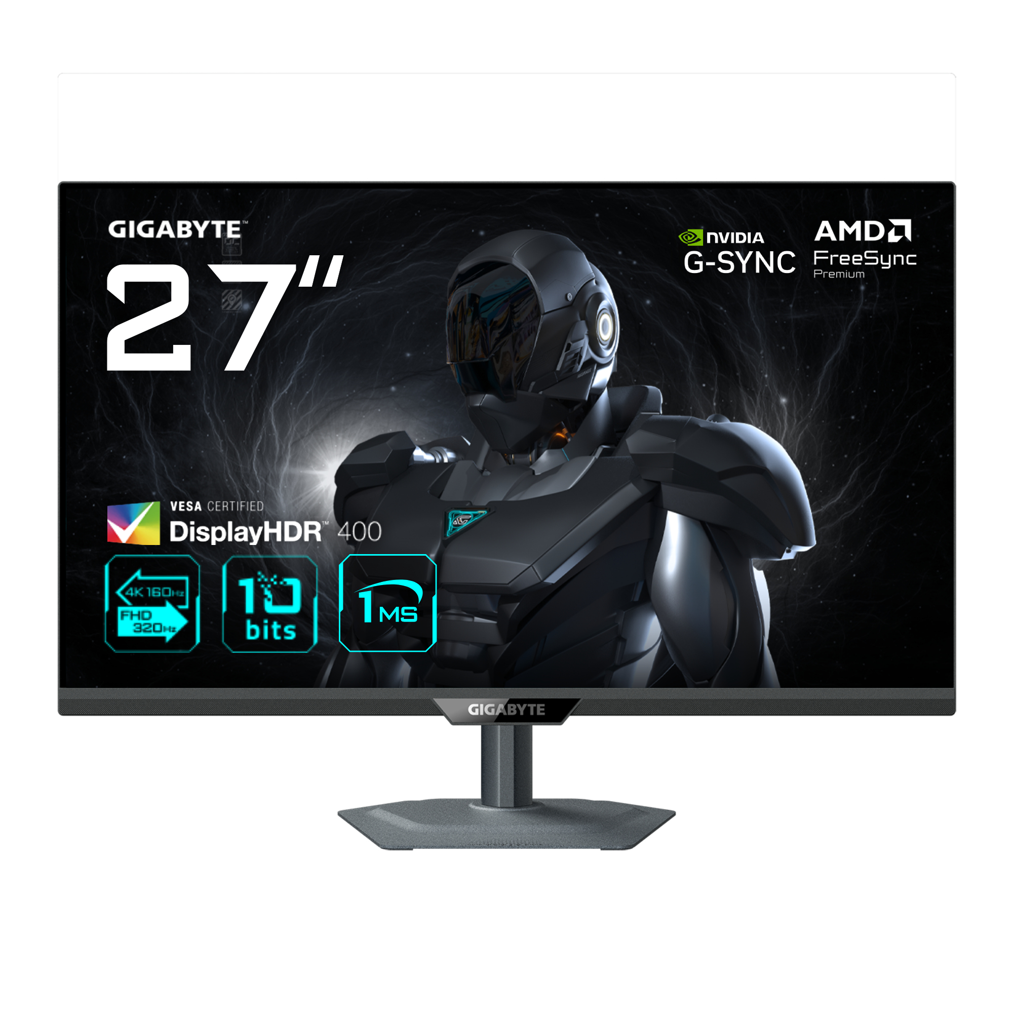 G27U Moniteur de jeu 27” 4K UHD - Mode double (4K 160Hz ou FHD 320Hz), 3840 x 2160, 1ms, 350 cd/m², FreeSync Premium, DisplayHDR400, HDMI 2.1, DisplayPort 1.4