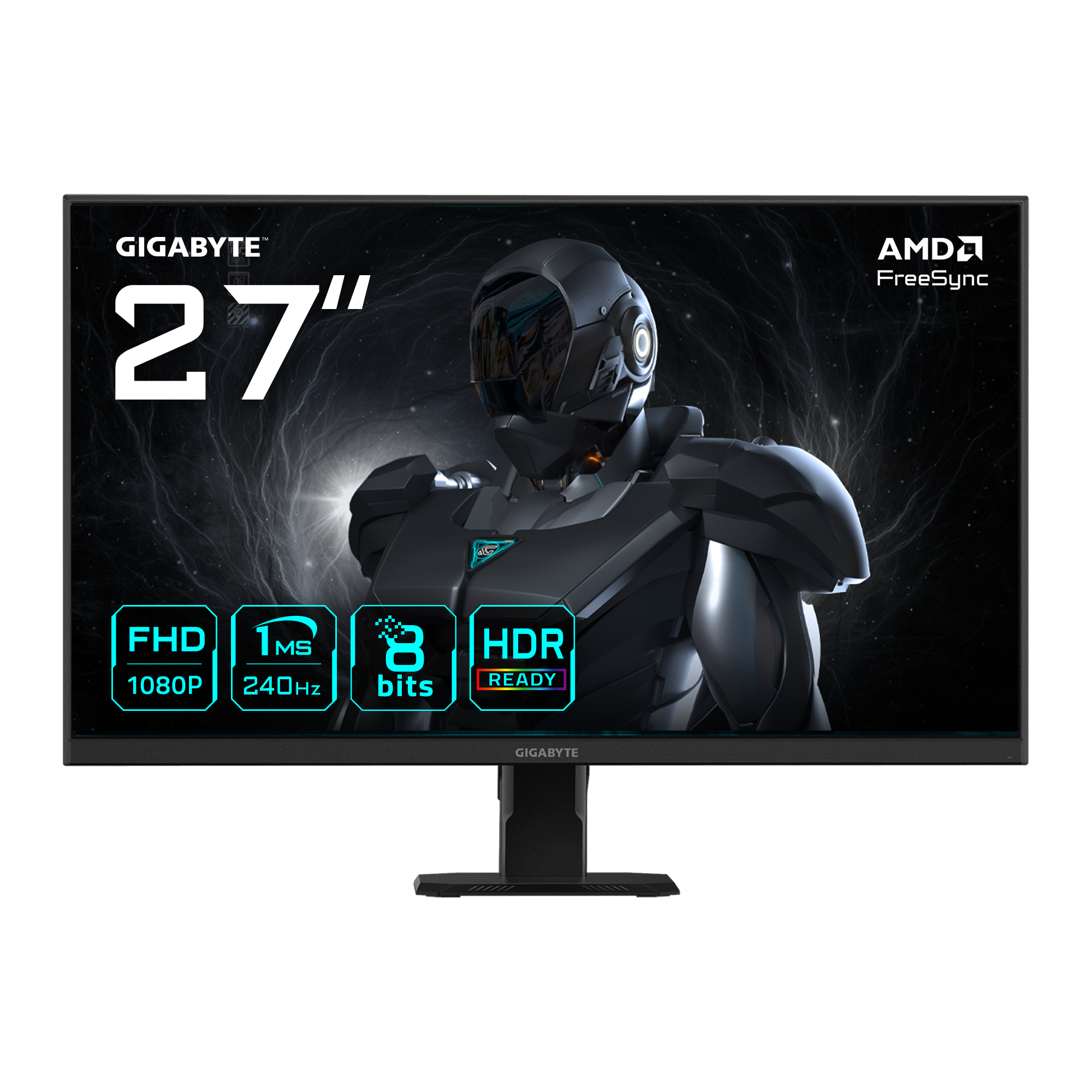 GS27F2 Moniteur de jeu 27" FHD - 1920 x 1080, 240Hz, 1ms, 300 cd/m², FreeSync, HDR Ready, HDMI 2.0, Displayport 1.4