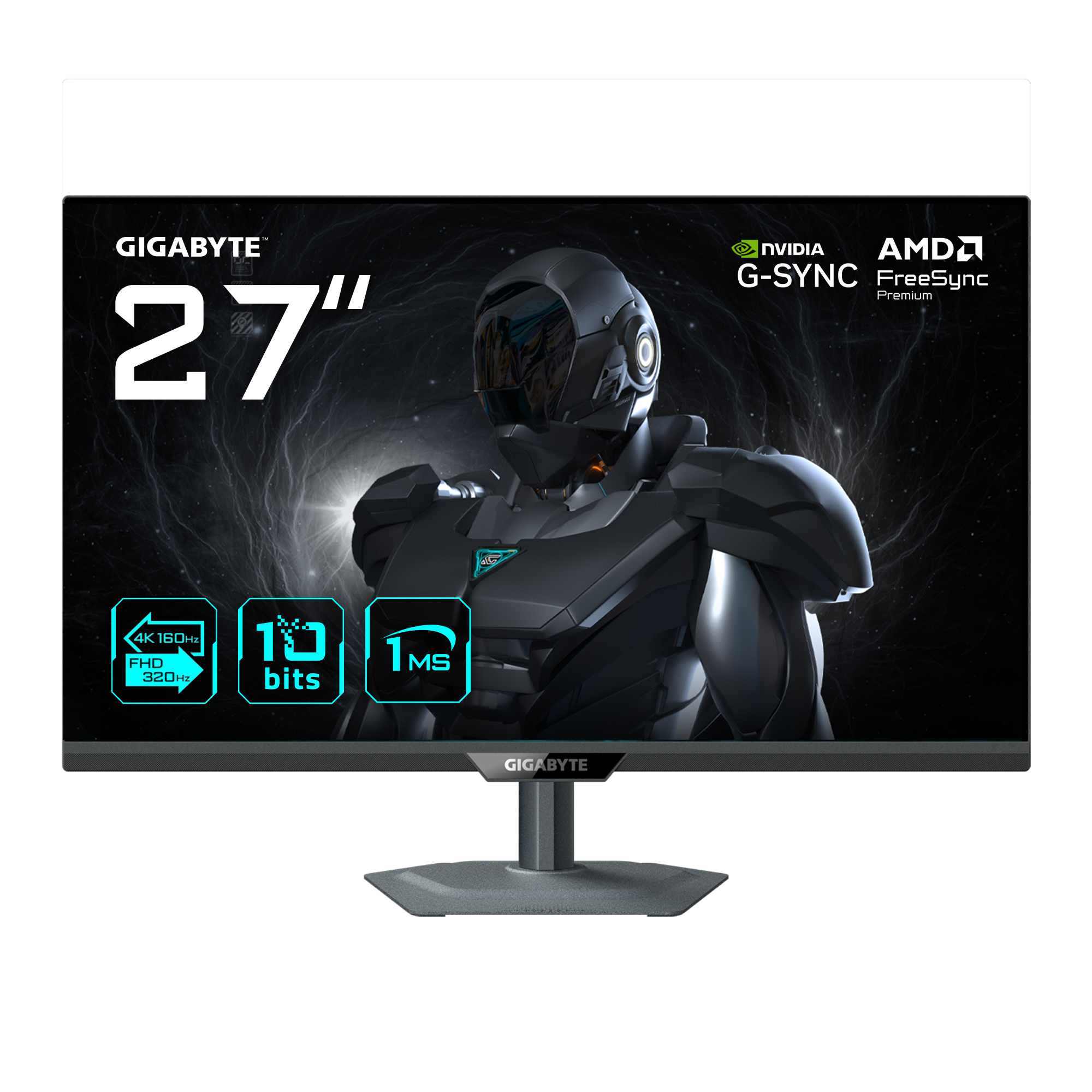 G27UP Moniteur de jeu 27” 4K UHD - Mode double (4K 160Hz ou FHD 320Hz), 3840 x 2160, 1ms, 400 cd/m², FreeSync Premium, HDR10, HDMI 2.1, DisplayPort 1.4