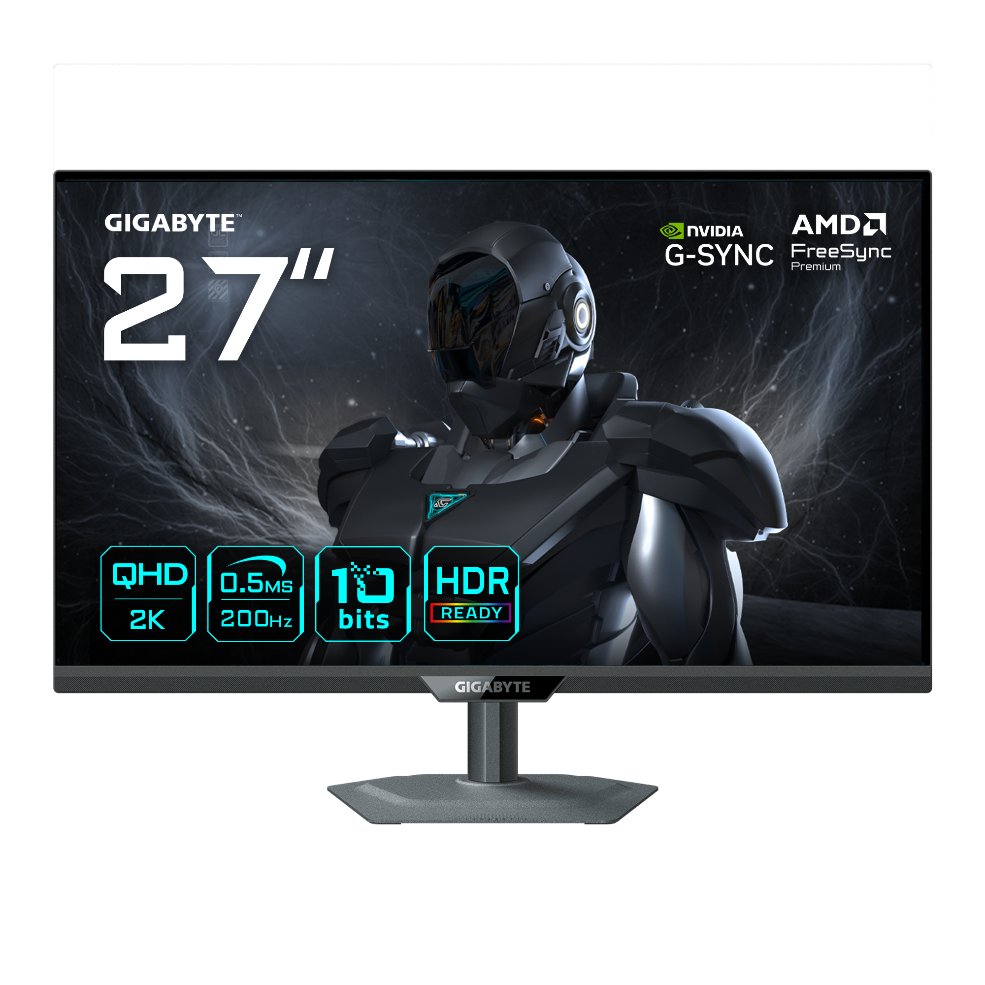 G27Q20 Moniteur Gaming 27” QHD - 2560 x 1440, 200Hz, 0.5ms, G-Sync Compatible, FreeSync Premium, HDR10, HDMI 2.0, DisplayPort 1.4