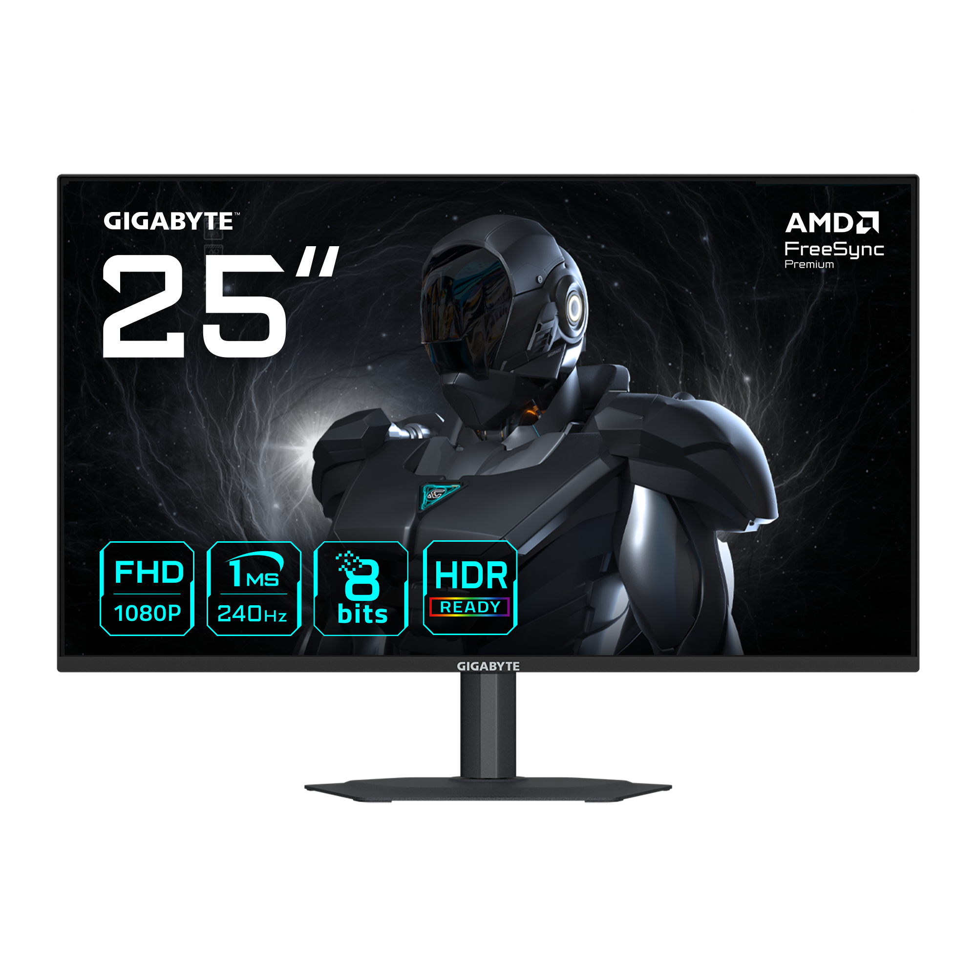 G25F2A Moniteur de Jeu 25" FHD - 1920 x 1080, 240Hz, 1ms, 300 cd/m², Display HDR 10, HDMI 2.0, DisplayPort 1.4