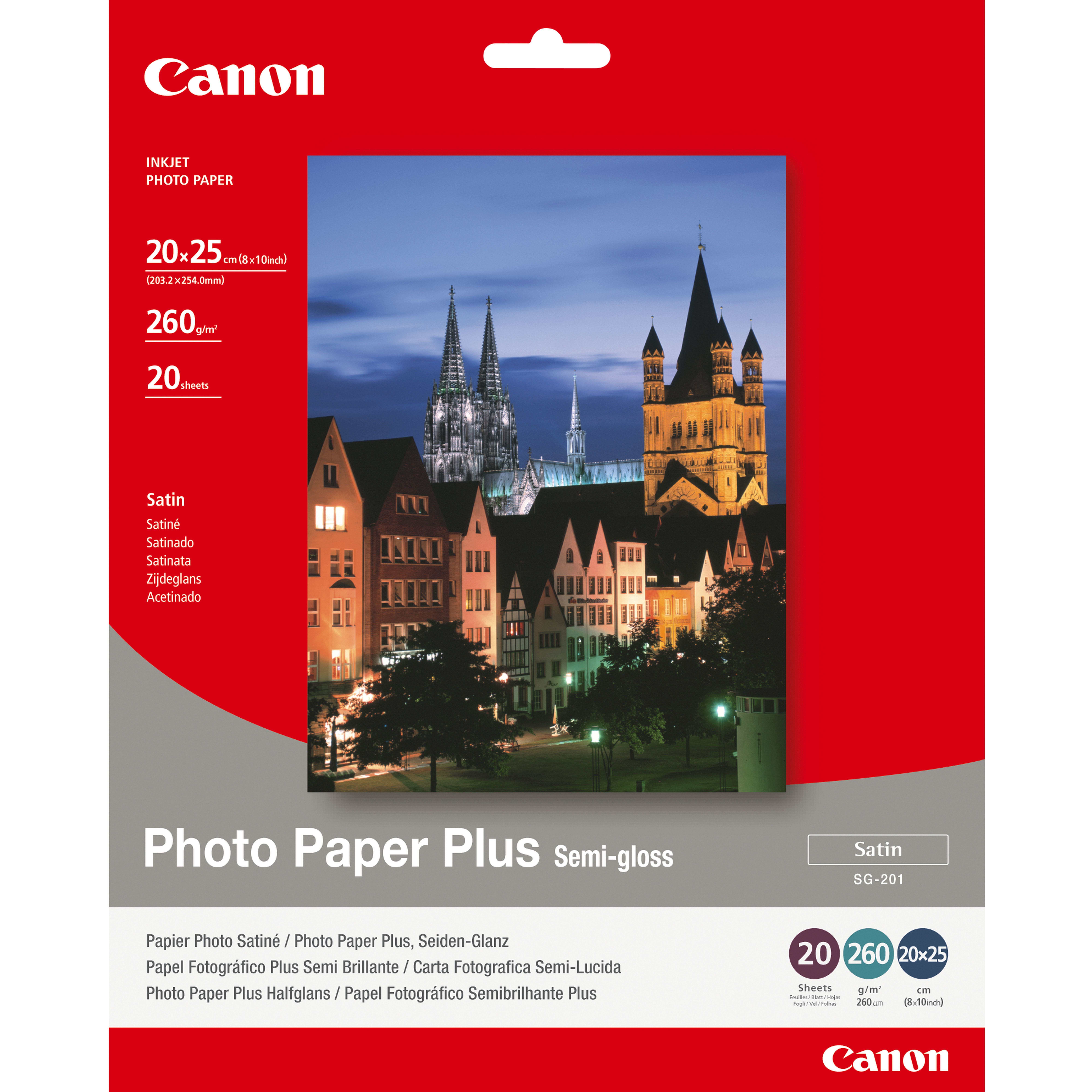Papier photo semi-brillant extra SG-201 8 × 10 po (20 × 25 cm) - 20 feuilles