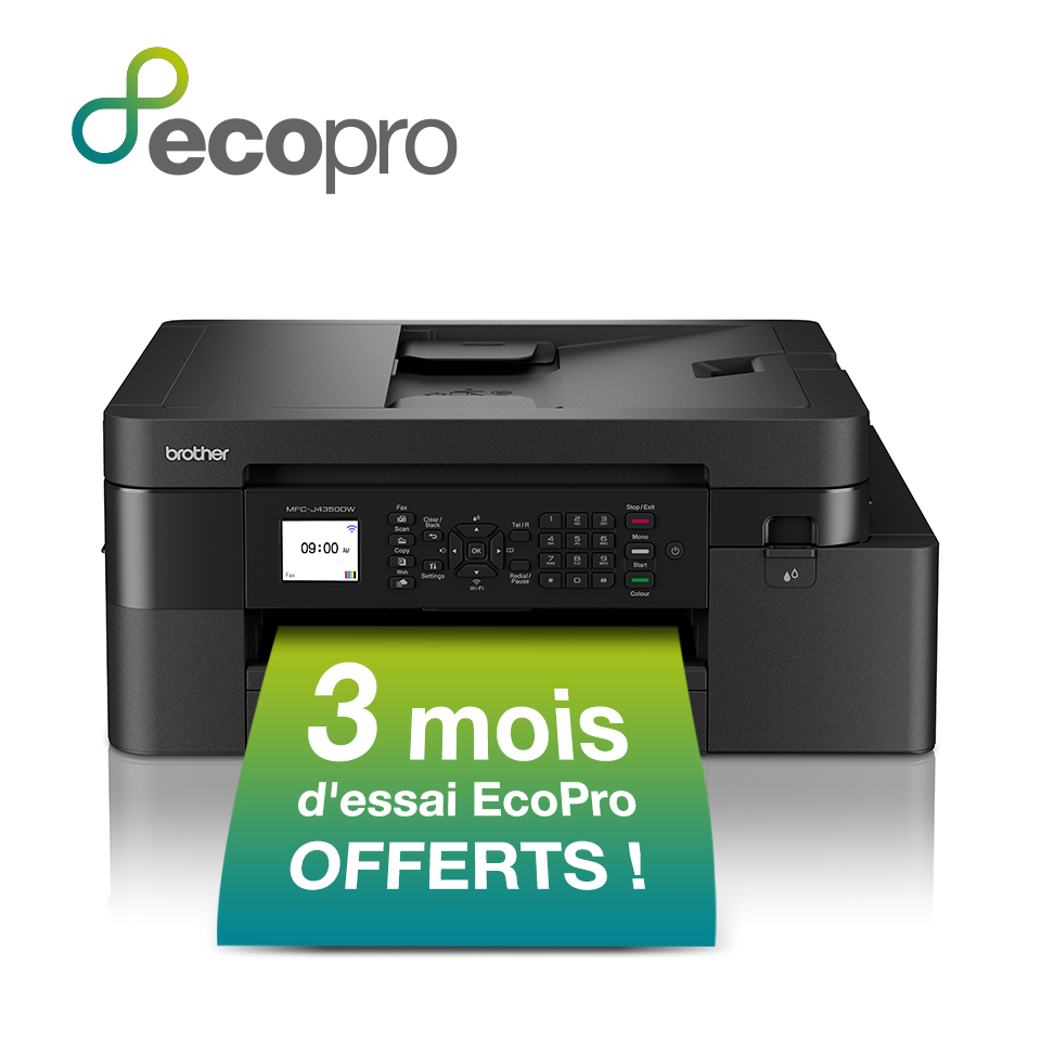 MFC-J4350DW Imprimante jet d'encre multifonction 4-en-1 sans fil. Eligible au forfait EcoPro.