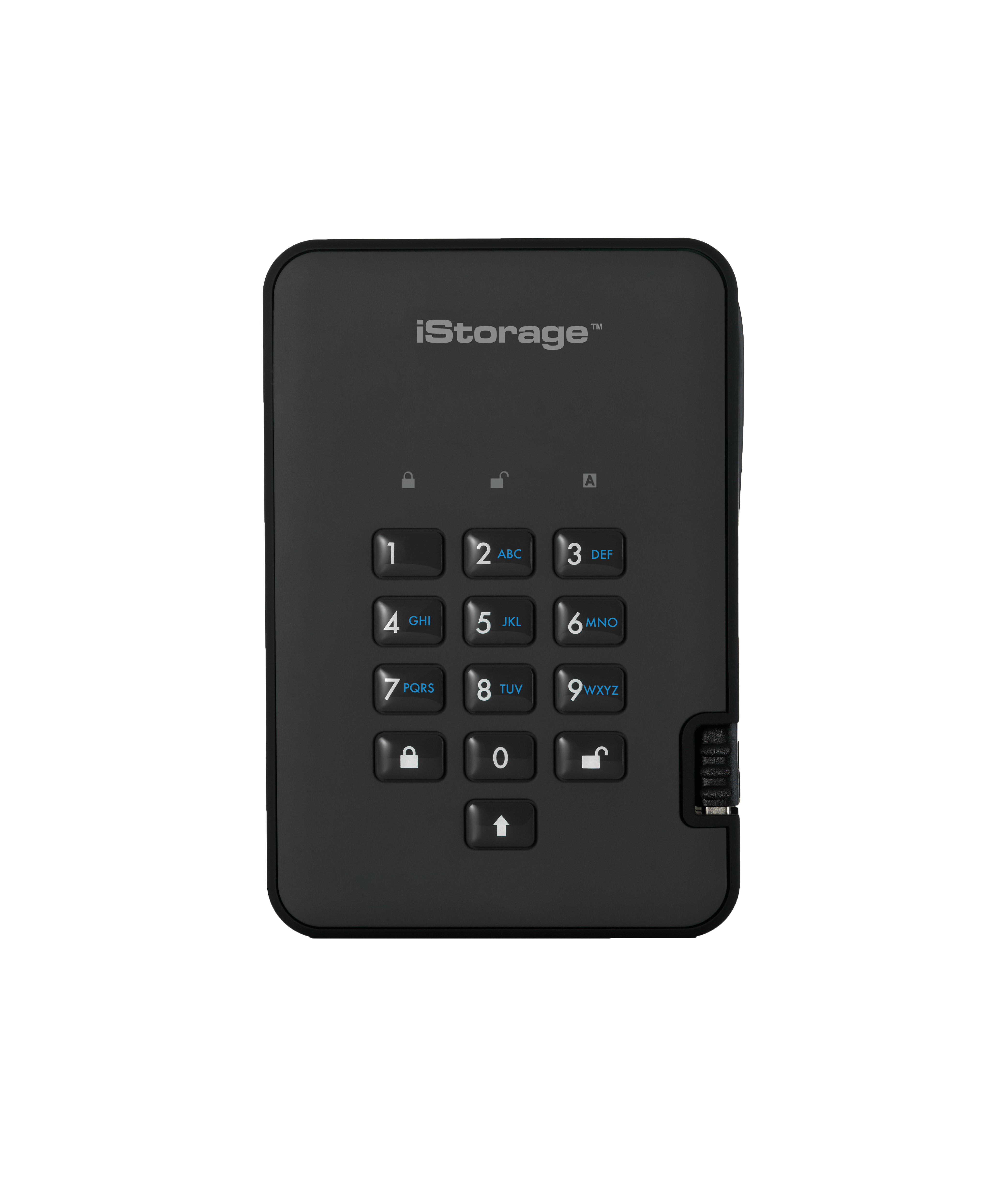 diskAshur2 256-bit 1TB USB 3.2 secure encrypted solid-state drive - Black IS-DA2-256-SSD-1TB-B