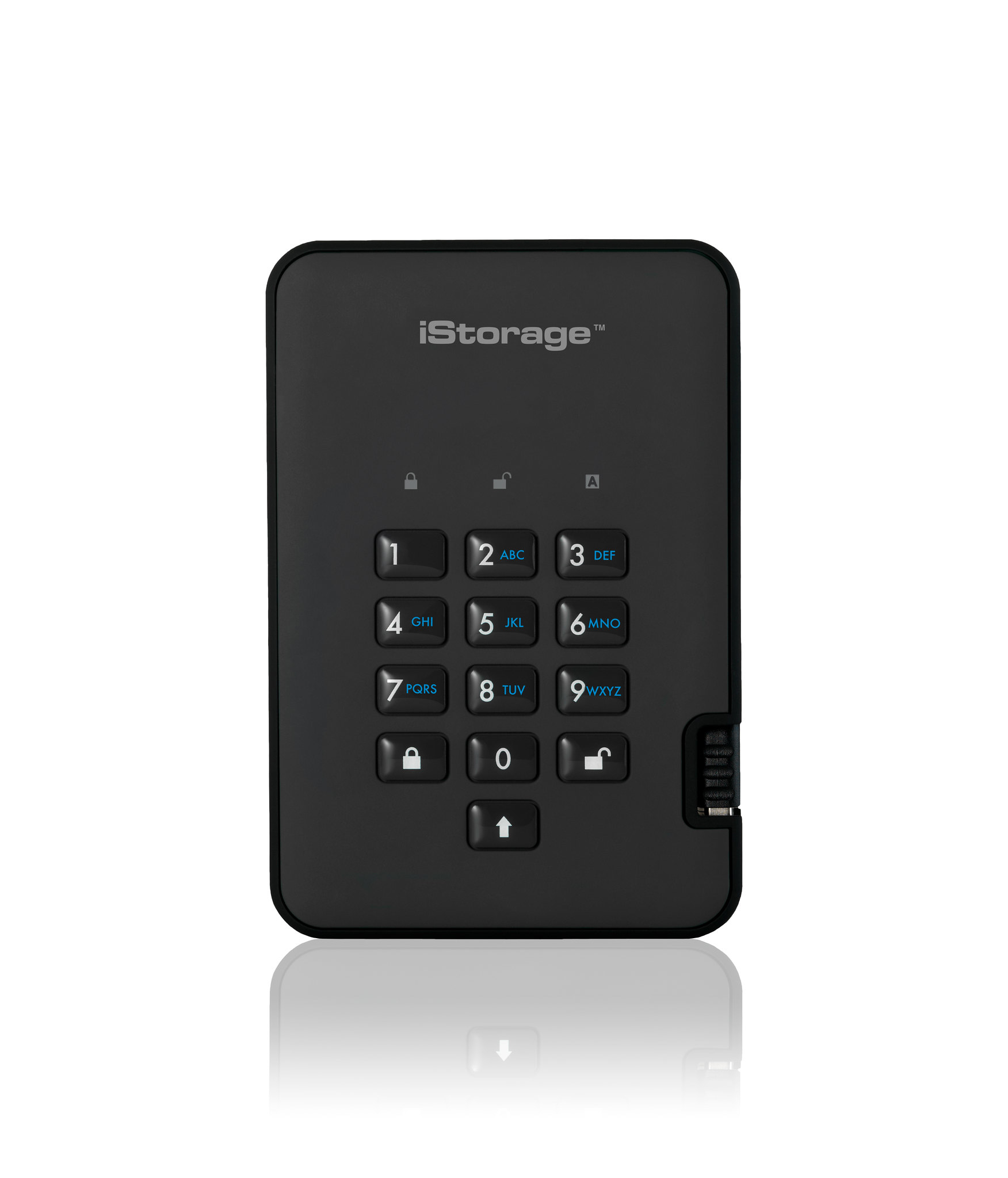 diskAshur2 256-bit 4TB USB 3.2 secure encrypted solid-state drive - Black IS-DA2-256-SSD-4000-B
