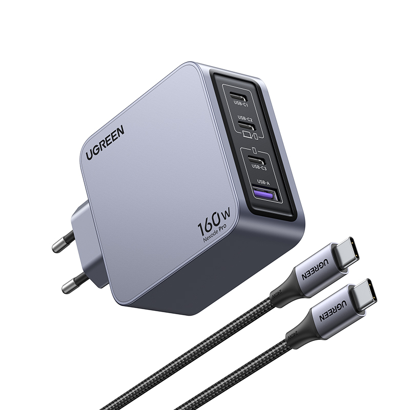 Nexode Pro 160W GaN Charger with USB-C Cable