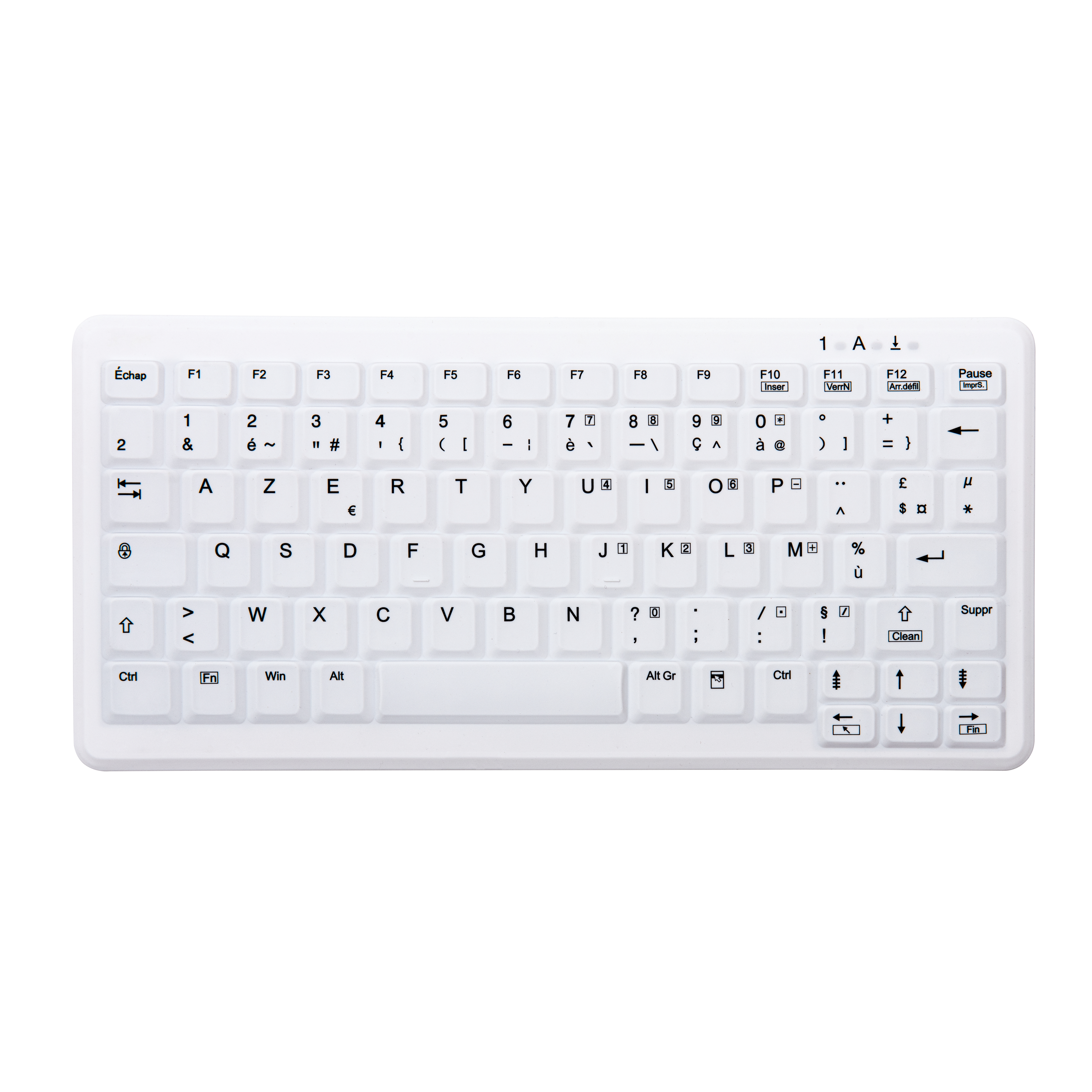 Contour Active Key ClassicClean Clavier Médical Housse Amovible Mini Sans Fil Blanc C4110