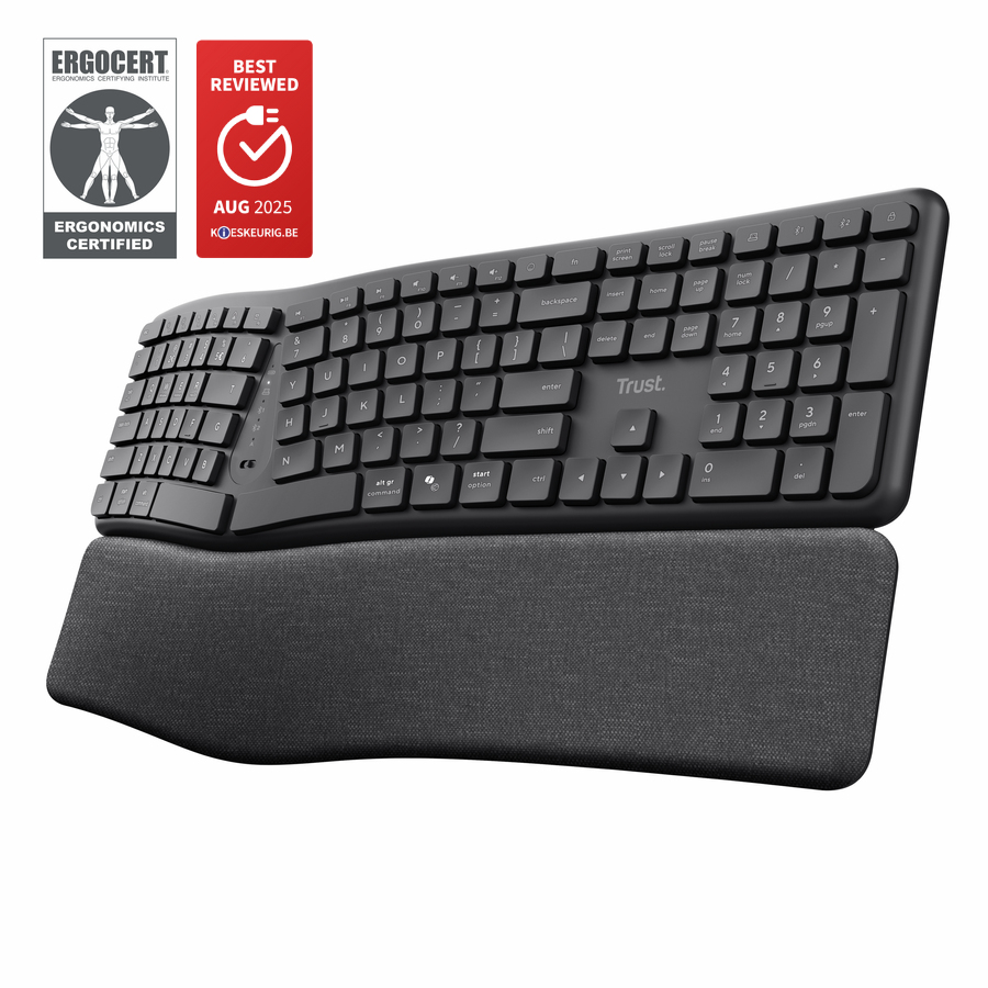 Keyra Clavier sans fil multi-appareils ergonomique