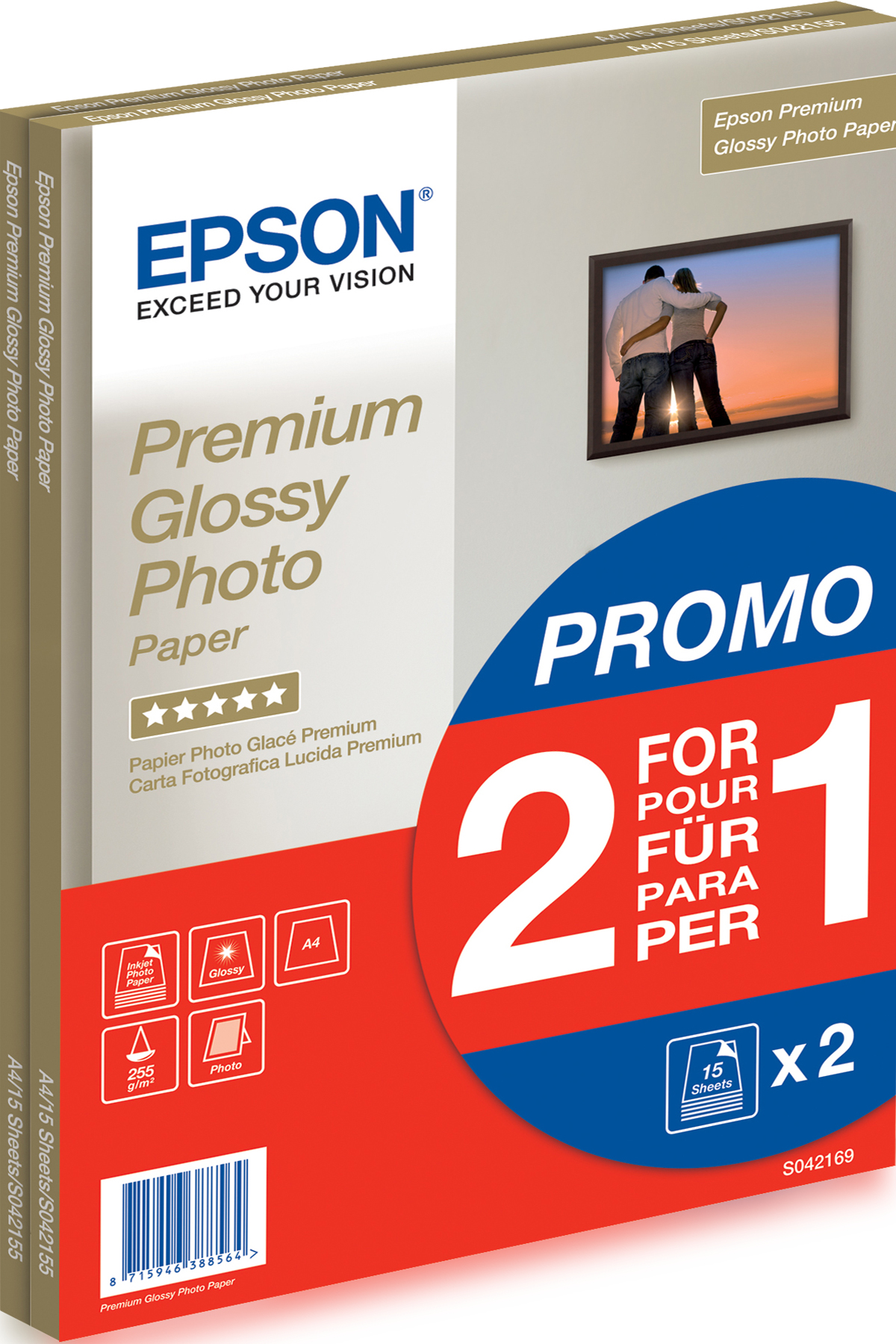 Premium Glossy Photo Paper - A4 - 2x 15 Feuilles