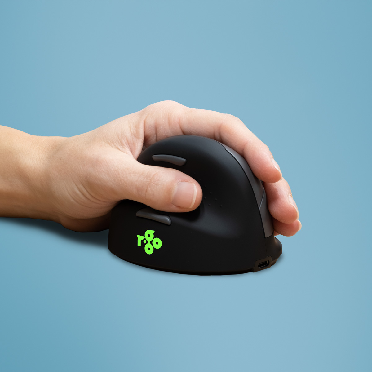 Souris Ergonomique R-Go HE Break avec logiciel de pause, gaucher, moyen (longueur main 165-185 mm), bluetooth, noir