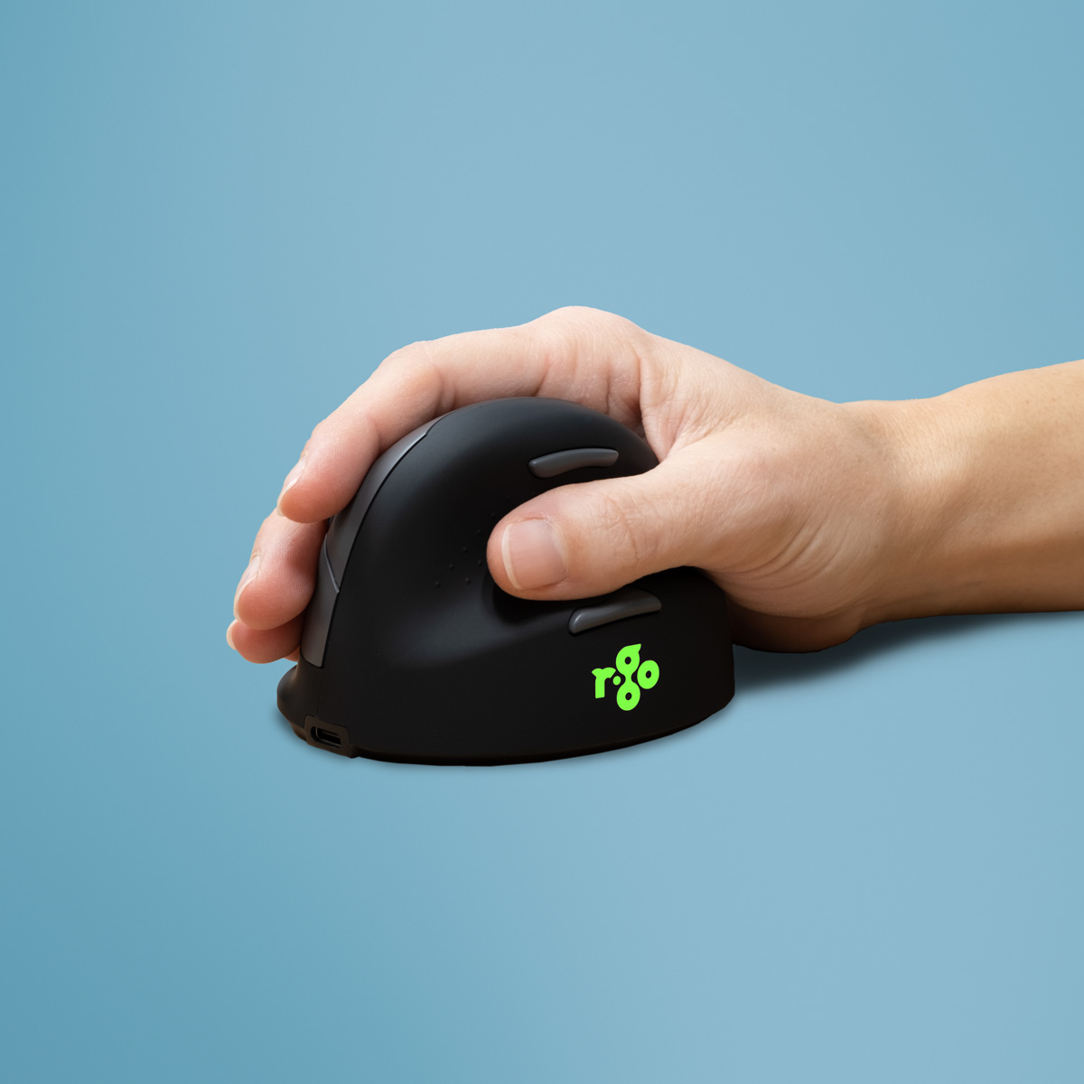 Souris Ergonomique R-Go HE Break avec logiciel de pause, droiter, moyen (longueur main 165-185 mm), bluetooth, noir