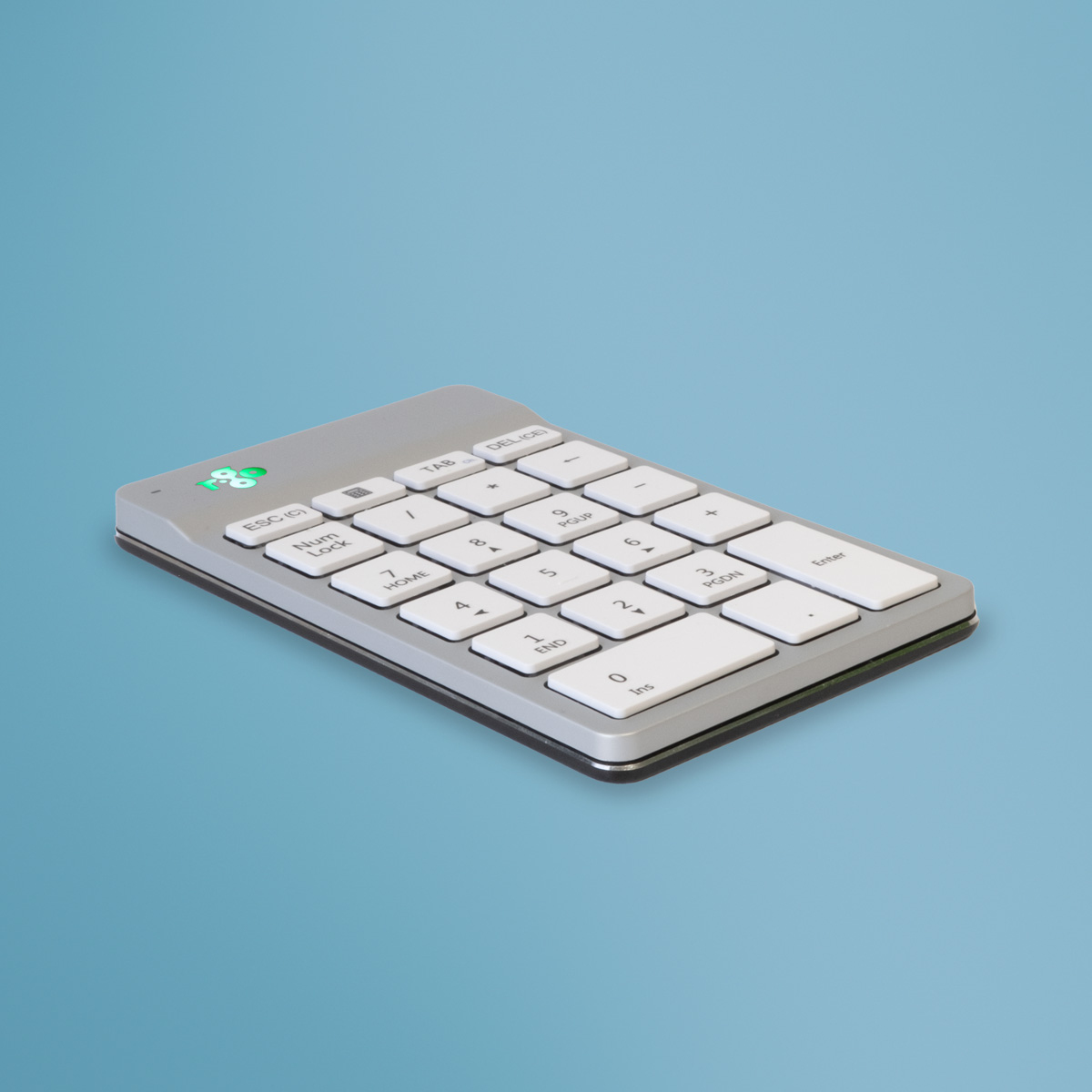 Clavier R-Go Numpad Break, clavier numérique ergonomique avec logiciel de pause, bluetooth, blanc