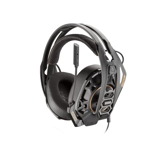 RIG 500 Pro HS Casque PlayStation de compétition sous Licence Officielle avec Cadran Audio RIG pour PS4, PS5, PC – Haut-parleurs de 50 mm – Retournez pour désactiver Le Micro antibruit