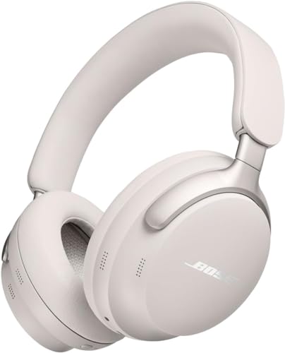 Bose QuietComfort Ultra Headphones, Casque sans fil à réduction de bruit avec audio spatial, Casque Bluetooth confortable avec micro intégré, jusqu’à 24 h d’autonomie de la batterie, Blanc Nuage