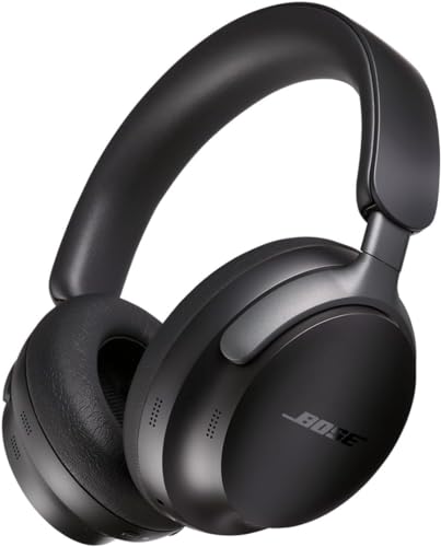 Bose QuietComfort Ultra Headphones, Casque sans fil à réduction de bruit avec audio spatial, Casque Bluetooth confortable avec micro intégré, jusqu’à 24 h d’autonomie de la batterie, Noir