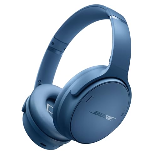 Bose QuietComfort Headphones, Casque sans fil immersif à réduction de bruit, Casque supra-aural Bluetooth avec micro intégré d’une autonomie allant jusqu’à 24 heures, Bleu Crépuscule - Édition Limitée