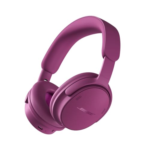 Bose Casque QuietComfort (2e génération) – Casque sans Fil, réduction de Bruit Supra-aurale Active, Micro, Son immersif, Recharge USB-C Audio et sans Perte, Jusqu’à 24 Heures d’autonomie, Mauve rosé