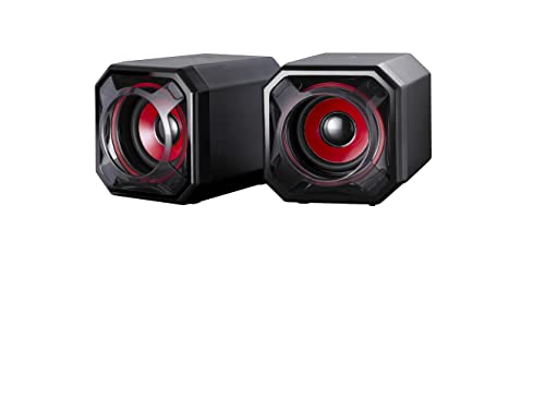 Surefire Haut-Parleur Gator Eye - Haut-Parleur stéreo de Gaming 5W - USB 2.0 - pour PC, Ordinateur Portable, Playstation Xbox I Haut-Parleur USB Gaming I Enceintes PC I Powered by Verbatim