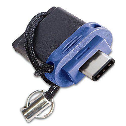 VERBATIM Clé USB Double Store 'n' Go I USB 3.2 Gen 1 USB-C I 64 Go I Clé USB 2 en 1 I USB-C USB-A I Stockage Externe pour Smartphone Ordinateur Portable... I Clé de données I Bleu Noir