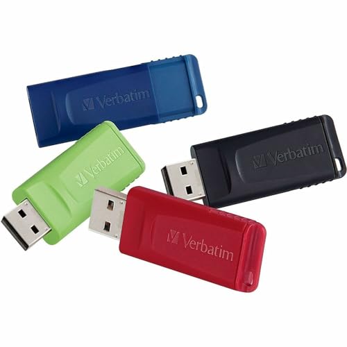 Verbatim Store 'n' Go Lot de 4 clés USB 2.0 Noir Bleu Vert Rouge 16 Go