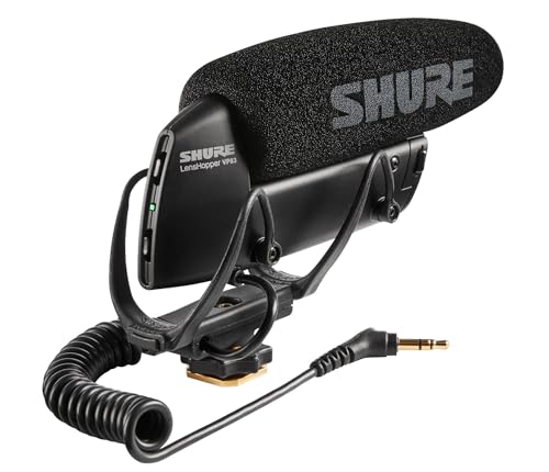 Shure Vp83 Micro Canon Statique pour Caméscopes et Appareils Photos Reflex Numériques, Capture Précise Haute - Définition de l'audio, Compact, Ultra-Léger et Durable