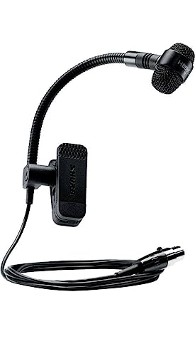 Shure Pga98H - Tqg Microphone Col - de - Cygne à Condensateur pour Instrument, avec Pince et Connecteur Ta4F Tqg pour Systèmes sans Fil