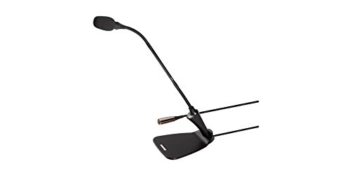 Shure Centraverse CVG CVG12D-B C Microphone col de Cygne avec Base de Bureau intégrée, Microphone à condensateur cardioïde avec col de 30,5 cm et préamplificateur intégré, Pare-Brise et Bride de