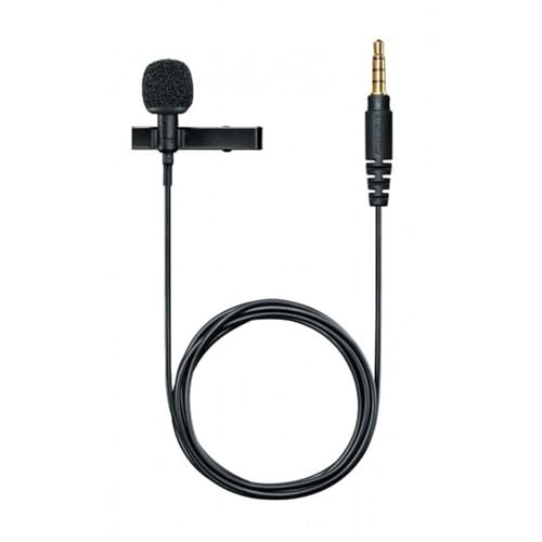 Shure Mvl Iphone Lavalier Microphone - Mic de Revers pour Enregistrement Vidéo et Vlog avec Connecteur 3,5 Mm, Pare-Brise, Montage et Pochette de Transport