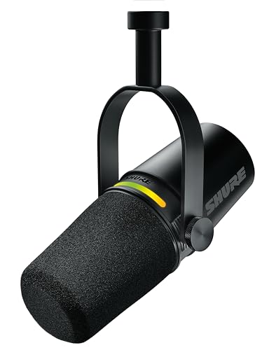 Shure MV7 Microphone Dynamique Podcast USB-C et XLR - Noir