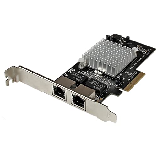StarTech.com Carte Réseau PCI Express 2 Ports Gigabit Ethernet 10 100 1000 avec Chipset Intel i350 (ST2000SPEXI)