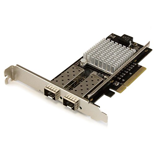 StarTech.com Carte réseau PCI Express à 2 ports fibre optique 10 Gigabit Ethernet avec SFP ouvert et chipset Intel (PEX20000SFPI)