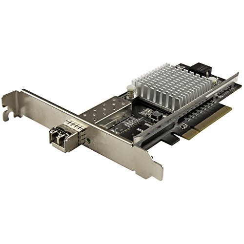 StarTech.com Carte réseau PCI Express à 1 port fibre optique 10 Gigabit Ethernet SFP ouvert - Chipset Intel - MM (PEX10000SRI) Noir