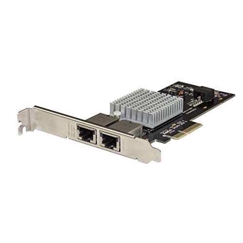 StarTech.com Carte Adaptateur Réseau PCIe 10G à 2 Ports - Adaptateur d'Interface Réseau Intel-X550AT 10GBASE-T NBASE-T 10 5 2.5 1GbE Carte Multi Gigabit Ethernet 5 Speed NIC LAN (ST10GPEXNDPI)