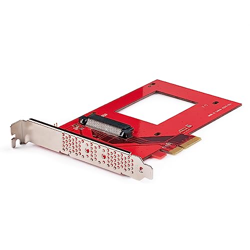 StarTech.com Carte Adaptateur U.3 vers PCIe, Adaptateur PCIe 4.0 x4 pour SSD U.3 NVMe de 2,5 - Carte d'Extension PCI Express SFF-TA-1001 pour PC de Bureau Serveurs, Conforme TAA (PEX4SFF8639U3)
