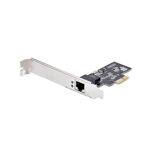 StarTech.COM Carte Réseau PCIe à 1 Port 2,5 Gbps NBASE-T, Intel I225-V, Carte Ethernet MultiGigabit, Carte LAN Serveur PCIe