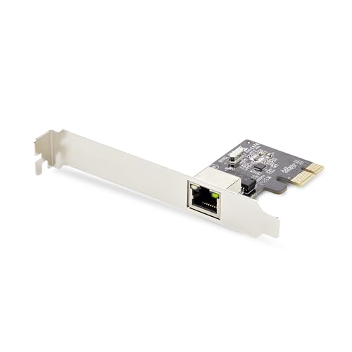 StarTech Carte Réseau PCIe Gigabit 1 Port, Realtek RTL8111H (ST1000SPEX2T) | Carte LAN PCI Express, 10 100 1000Mbps, NIC, Wake-on-LAN
