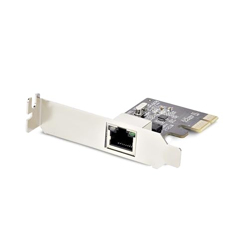 StarTech.com Carte Réseau PCIe Gigabit à 1 Port, Carte Réseau Profil Bas, Carte LAN PCIe 10 100 1000Mbps, Realtek RTL8111H